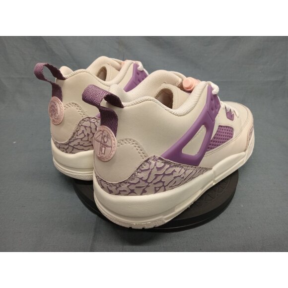 Jordan Spizike Low (PS) Girls Sneakers White Brown Crimson Size1.5Y NEW WITH BOX - Picture 5 of 11